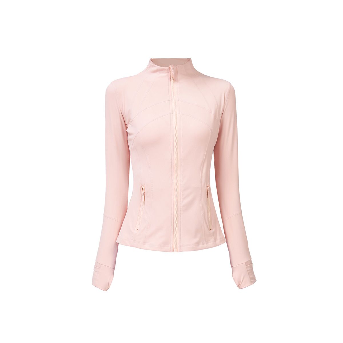Women's Slim-Fit Yoga Jacket With Stand Collar & Zipper - Lightweight Breathable Workout Running Top Define Style_desvips.com