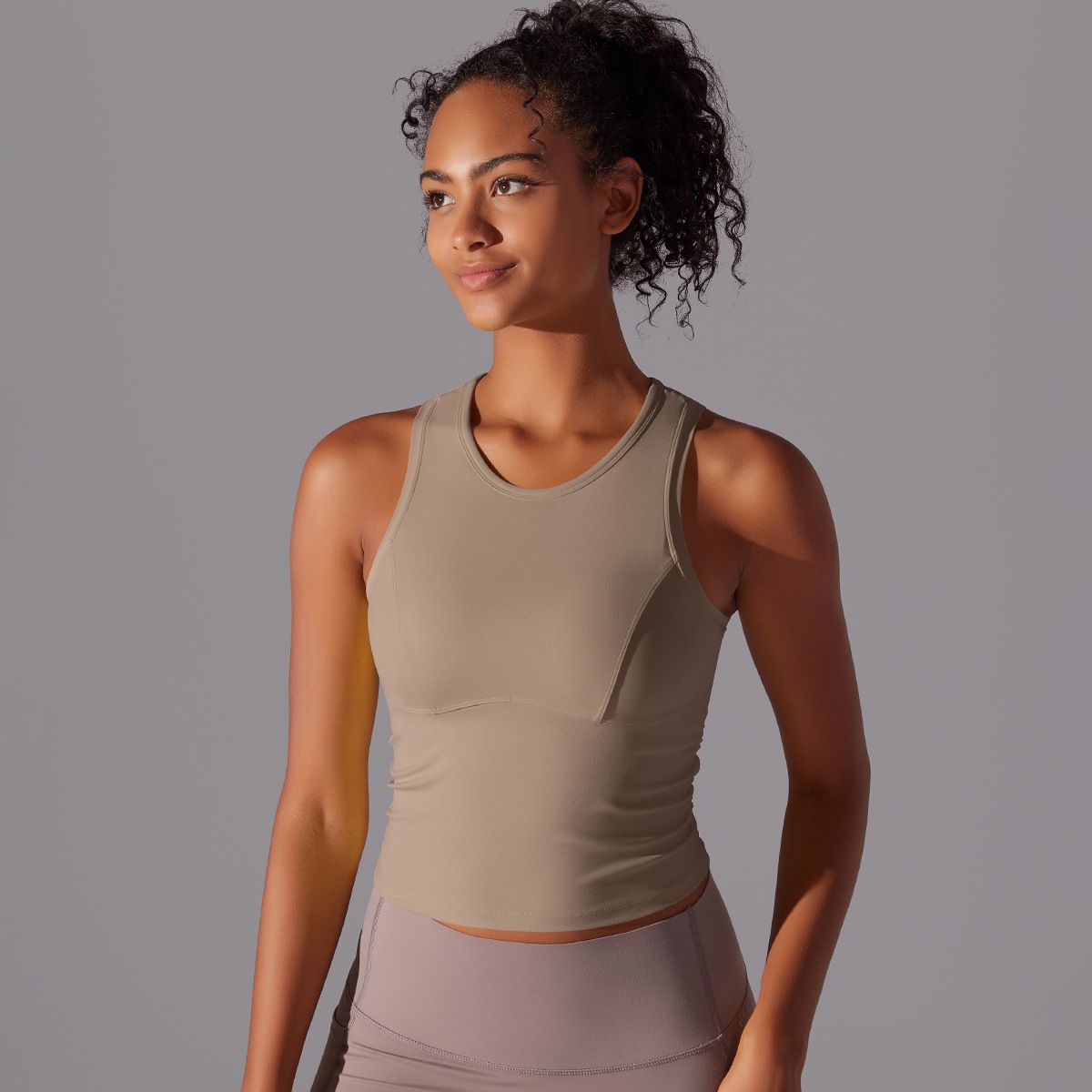 Tight Fitting Sports Bra Backless Design One Piece Cup Pad Yoga Wear Quick Drying Fitness Vest for Running Training_desvips.com
