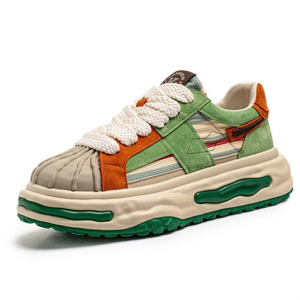 2025 High Quality Fashion European-USA Style Sneakers Jogging Shoes Youth Men's Low Top Lace-Up Thick Sole Non-Slip Wear-Resistant Running Shoes_desvips.com