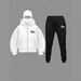 2025 New Double Hooded Sweatshirt DIY Unisex Autumn Winter Couple Zipper Hoodie Sweatpants Set_desvips.com