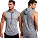 Cross-border Hooded Basketball Vest For Men, Summer High-elasticity Breathable Fitness Top, Training Sports Quick-drying_desvips.com