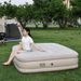 PVC Heightened Thickened Flocked Automatic Inflatable Home Double Air Cushion Bed Nap Folding Mattress_desvips.com