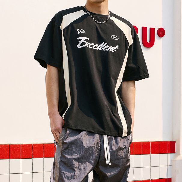 Active Sport Cotton T Shirts Men Loose Athletic Gym Workout Short Sleeve Tee For Running Basketball Jersey_desvips.com