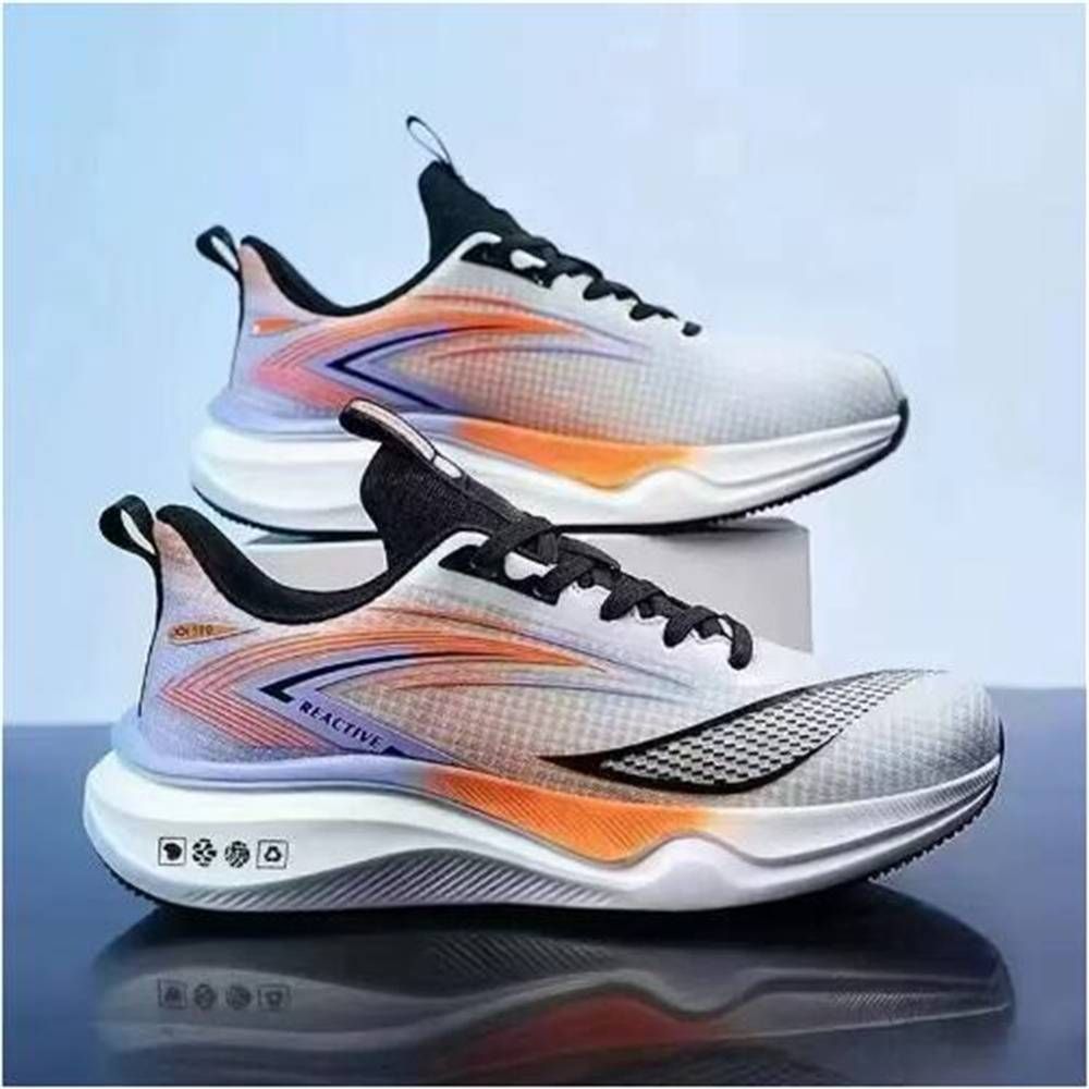 37-46 Fashion Outdoor Sneakers Men's Mesh Fabric Breathable Thick Sole Lightweight Running Shoes_desvips.com