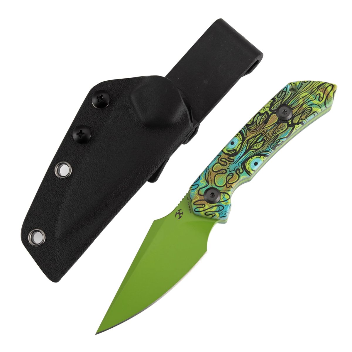 KANSEPT Fenrir Fixed Blade Knife With 2.87 Inch D2 Steel Blade And Micarta Handle, Model G3034A5_desvips.com