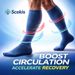 Bamboo Viscose Compression Socks Men Women 15 20 MmHg Knee High Soft Support For Daily Running Travel Work_desvips.com