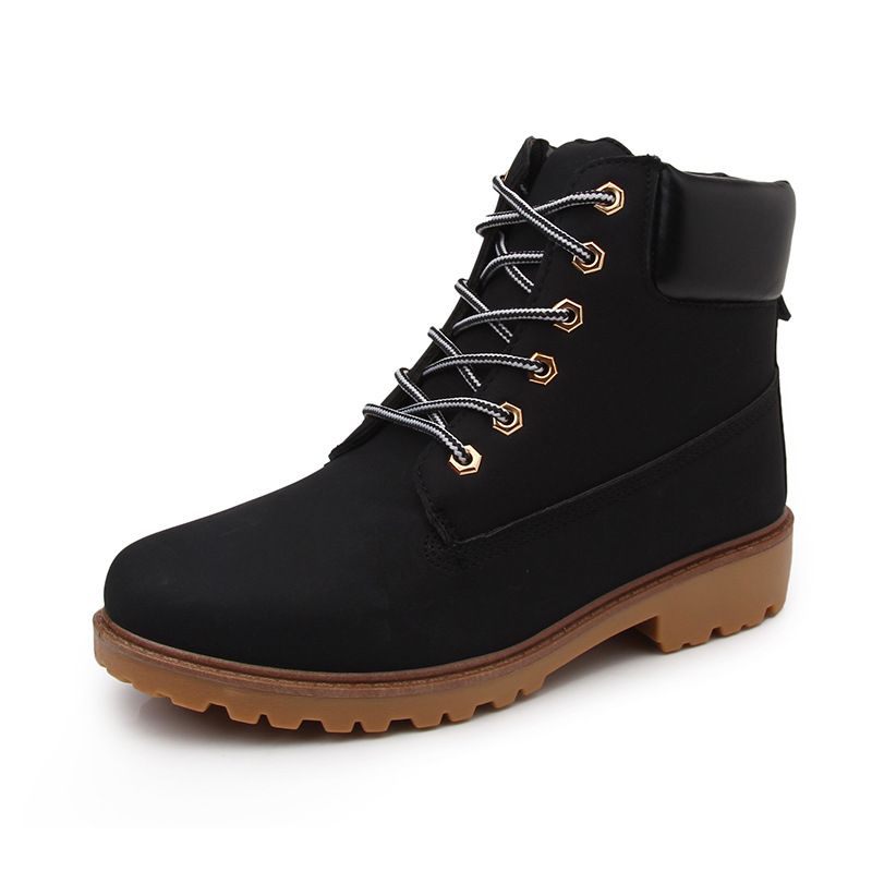 Autumn And Winter Padded Martin High Top Casual Work Boots, Large Size, , Outdoor Men's Short Boots Shoes_desvips.com