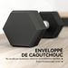 Ensemble D'haltères Courtes, Lot De 2 Haltères Hexagonaux Recouverts De Caoutchouc, Acier Noir_desvips.com