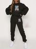 Women's Clothing Fashion Casual Digital Printed Flower Pants Suit Two Piece Suit_desvips.com