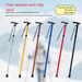 Aluminum Alloy Climbing Telescopic Folding Hiking Anti-Slip Walking Stick Elderly Reinforced Adjustable 5-Section Cane_desvips.com
