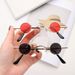 Vintage Rock Punk Man Sunglasses Classic Small Round Sunglasses Women Wide Bridge Metal Frame Black Lens Eyewear Driving Glasse_desvips.com