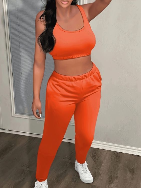 Women's Clothing fashion sleeveless vest slim hip suit tube top backless casual two piece suit_desvips.com