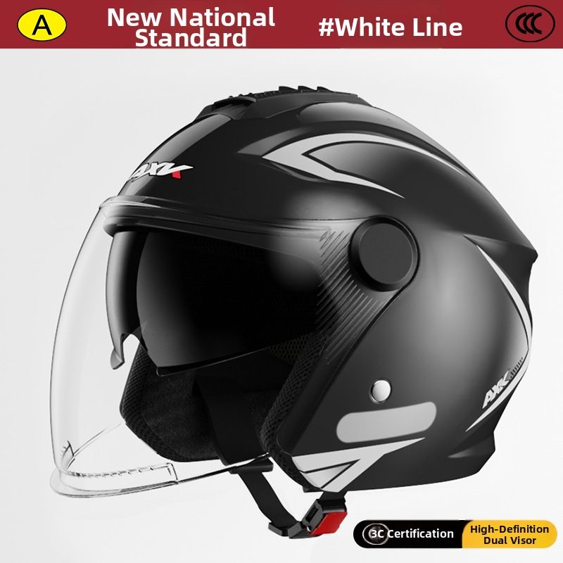 Helmets 3C Certified New National Standard A1 Electric Motorcycle Helmet, Unisex, All Season Riding Half Helmet Safety Helmet_desvips.com