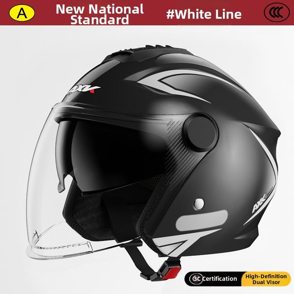 Helmets 3C Certified New National Standard A1 Electric Motorcycle Helmet, Unisex, All Season Riding Half Helmet Safety Helmet_desvips.com