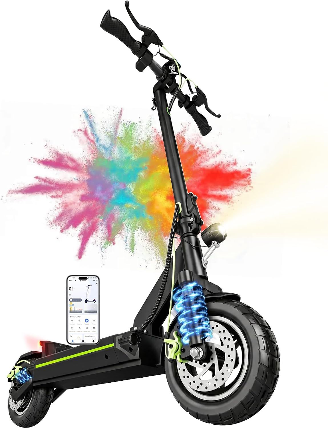 TODIMART D6 Electric Scooter For Adult, 48V 13Ah Battery, 500W Power For 45KM/H Max_desvips.com