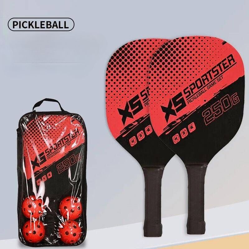 Sports Equipment Outdoor Pickleball Set For Beginners' Introductory Training, Wooden Training Racket_desvips.com