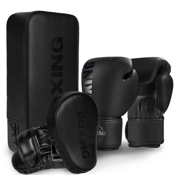 Boxing Training Set – Punching Gloves + Hand Pads + Kick Pads (Family & Professional)_desvips.com
