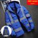 Men's Lightweight Work Jacket With Reflective Strips - Waterproof Windbreaker Hooded Coat For Outdoor & Casual Wear_desvips.com