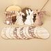 20 Easter Bunny Table Ornaments, Round Egg Rabbit Shape, Farmhouse Vintage Rope Decorative Wooden Pieces_desvips.com