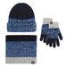 Winter 3-in-1 Knit Set – Scarf, Hat & Gloves, Thickened Thermal Ski Accessories, Gradient Color Block, Outdoor Sports & Daily Wear_desvips.com