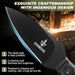 Compact Fixed Blade EDC Knife With Sheath, 2.8 Inch Full Tang Carbon Steel_desvips.com