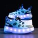Boys' Summer Light-Up Sneakers For Kids, Girls' Roller Skates With Double Wheels And Flashing Lights_desvips.com