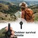 Multi-functional Compass Outdoor Survival Whistle Carabiner 2-in-1 Equipment For Hiking Camping Emergency Tool_desvips.com