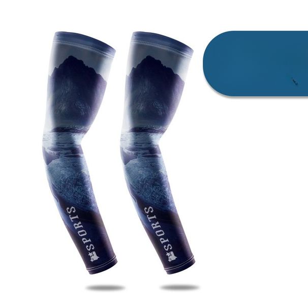 Sun Summer Sports And Fitness, Cool Arm Guards, Ice Silk Sleeves For Men, Outdoor Fishing UV Protection_desvips.com