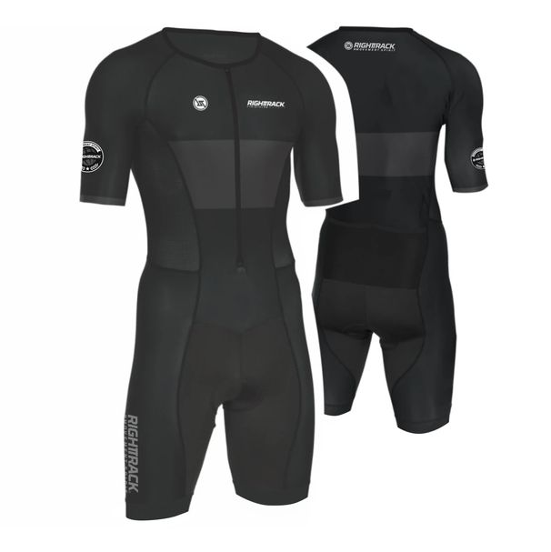 RIGHTTRACK Trisuit Men's Summer Triathlon Race Short Sleeve Skinsuit Clothing Swimming Cycling Running Competition_desvips.com
