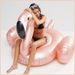 Inflatable Flamingo Pool Float - Giant 190cm Rose Gold Lounger For Adults, Premium Thickened Design_desvips.com