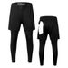 Men's Two-In-One Trousers, Elastic Breathable Sports Pants, Summer Running Fitness Training With Mobile Phone Pocket_desvips.com