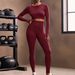 New European American Style Solid Color Tight-fitting Long-sleeve High-elastic Sports Jumpsuit With Tummy Control And_desvips.com