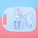 Stainless Steel Baby Food Scissors – Portable & Safe For Cutting Meat, Vegetables – Includes Protective Sheath_desvips.com
