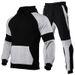 Autumn And Winter New Men's Patchwork Suit Casual Sleeve Long Pants Couple Sportswear Sweatshirt Set_desvips.com