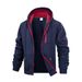 Men's Sports Zipper Hoodie Coat Solid Color Cardigan Sweatshirt For Men Clothing Sportswear Slim Fit Casual Jacket_desvips.com