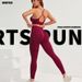 European American Seamless Yoga Outfit For Women, Running Sports Peach Hip Fitness Pants, Sexy Camisole Bra, Autumn And_desvips.com