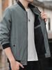 Men's Casual Trend Fashion Windproof Outdoor Sports Zipper Solid Color Long Sleeve Cold Warm Aviator Coat Jacket_desvips.com