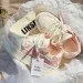 Womens Pink White Gradient Platform Sneakers With Classic Design Chunky Laces_desvips.com