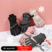 Ski For Men And Women, Winter Fleece-Lined, Thickened, Cold-Proof, Warm, Touchscreen-Compatible, Outdoor_desvips.com