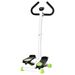 Stepper Con Manubrio, Pedali Antiscivolo E Monitor LCD, In Acciaio E ABS, 55x44x108 Cm, Bianco Nero E Verde_desvips.com