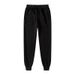 New Men's Casual Pants Fleece Lined Thickened Solid Color Plus Size Running Fitness Sweatpants_desvips.com
