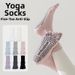 Women's Non-Slip Yoga Socks Professional Pilates Fitness Long Socks Five Finger Mid Calf Seamless Split Toe Indoor Fitness_desvips.com