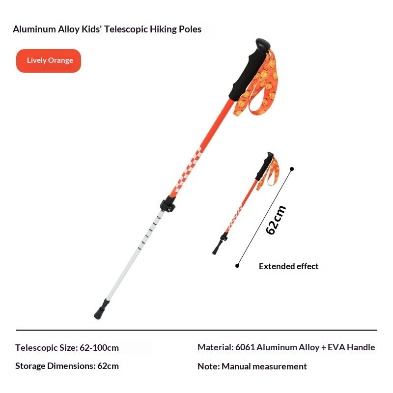 QFV5070455555=051 Outdoor Children's Trekking Poles, Aluminum Alloy Ultra-light Portable Walking Sticks, Telescopic With External Lock,_desvips.com