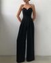 Women's Sling Waist Straight Floor-length Minimalist Sleeveless Jumpsuit Spring And Summer New Product_desvips.com