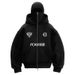 Koossoasis Double Hat Hoodie Balaclava Zip Sweater Zip City Black Loose Jacket Jacket_desvips.com