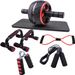 Red Abdominal Wheel 7 Piece Set Small Home Fitness Equipment Gripper Push Up Stand Abdominal Muscle Wheel Training Equipment_desvips.com