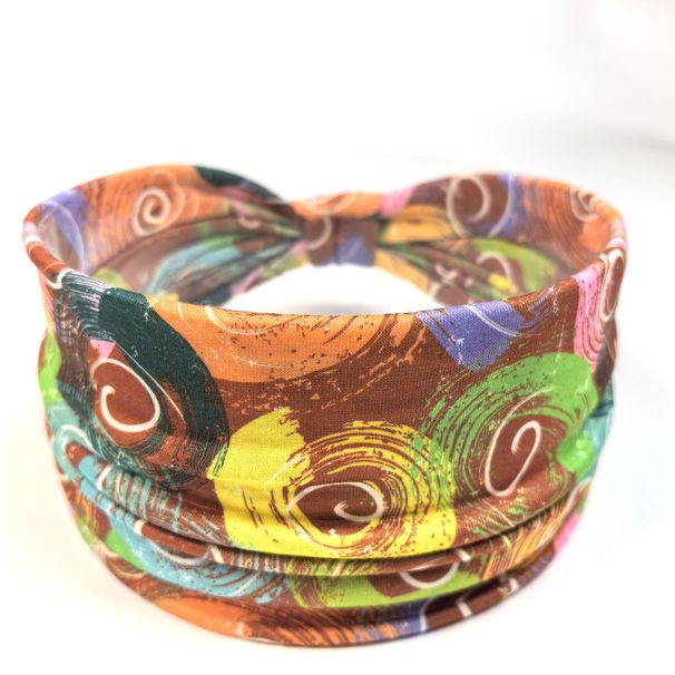 Wide Headband Women's Headscarf Knot Elastic Non Slip Hairband African Cotton Sports Headscarf Bohemian Style_desvips.com