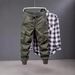 001 Spring And Autumn New Cargo For Men, Trendy Loose Fit Jogger Outdoor Hiking Tactical American Style Multi-Pocket Casual_desvips.com