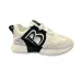 Mens Black White Color Block Casual Sneakers Suede And Leather Combination_desvips.com