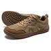 HOBIBEAR Unisex Wide Toe Barefoot Zero Drop Minimalist Sneakers Mesh Artificial Leather Patchwork Lace-up Shoes_desvips.com